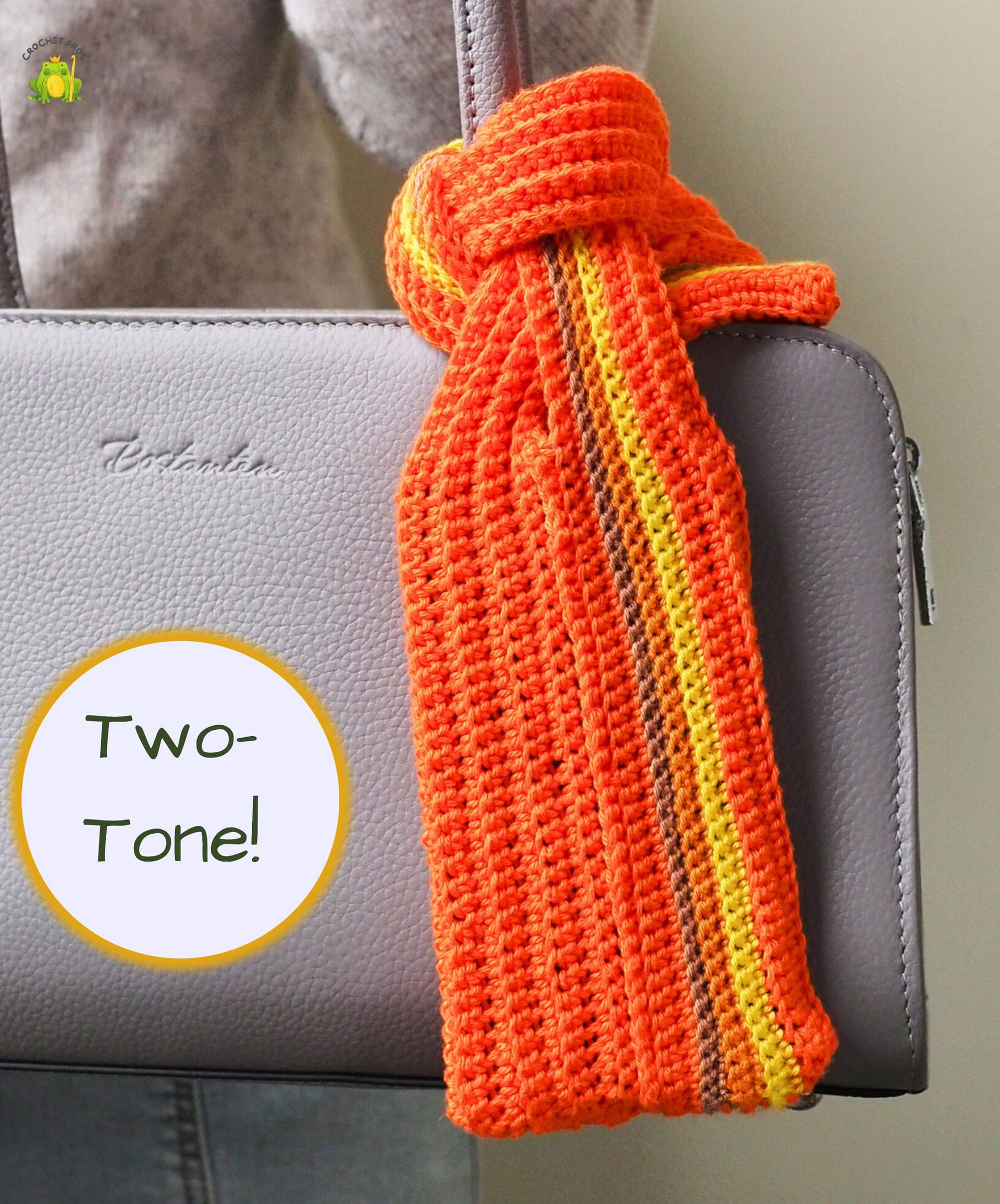 Chic Ribbed BLSC Phone Pocket Holder Free Crochet Pattern