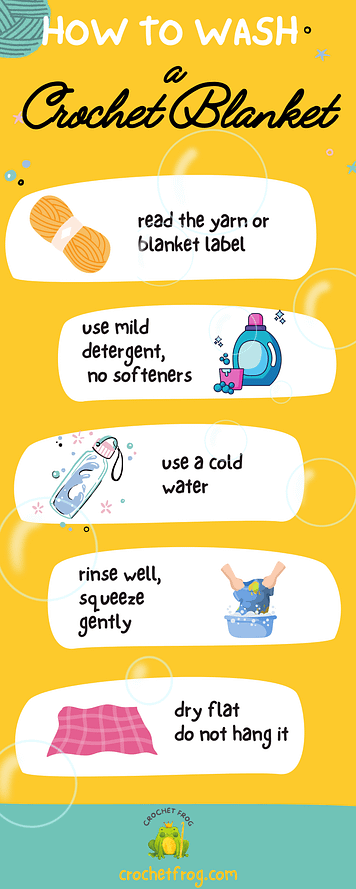 How to Wash A Crochet Blanket - the Safe and Simple Guide - CROCHET FROG  blog