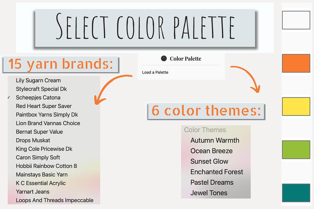 How to use color generator - selecting a color palette