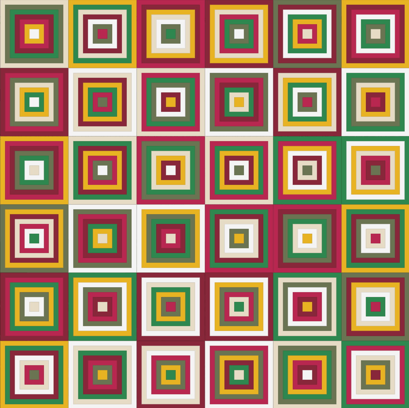 Christmas palette in granny squares pattern
