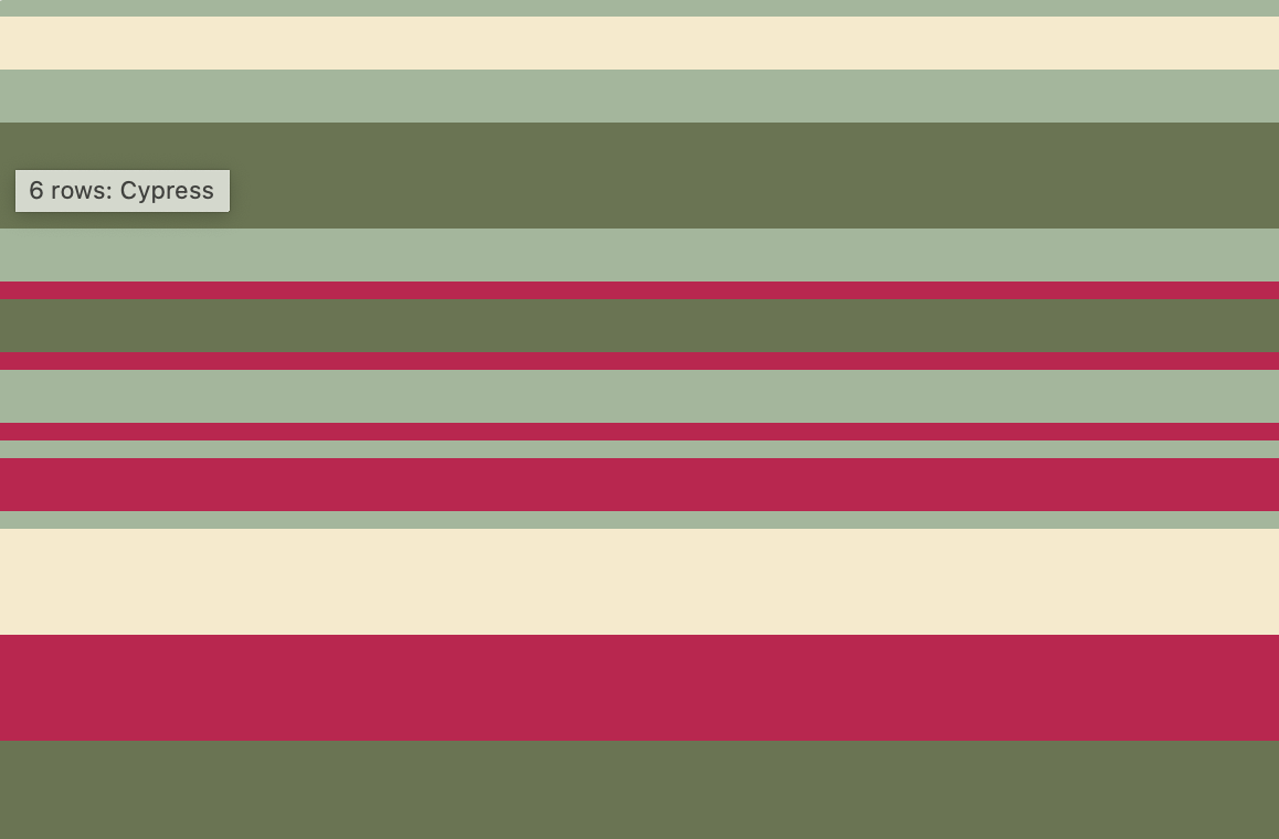 Evergreen & Berry palette in stripe pattern