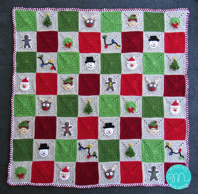 Christmas Granny Afghan Free Pattern