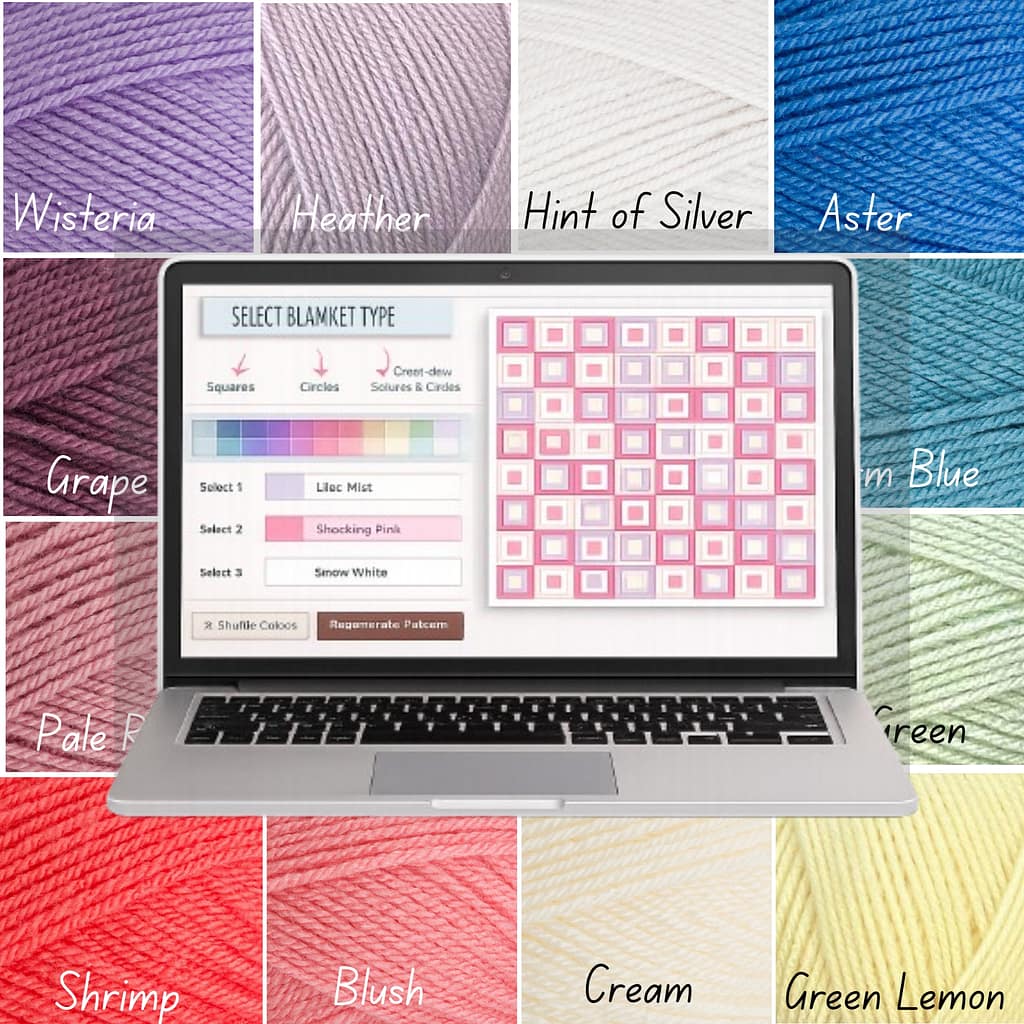 Granny Square Color Generator with Real Yarn Palettes | Blankets & Squares