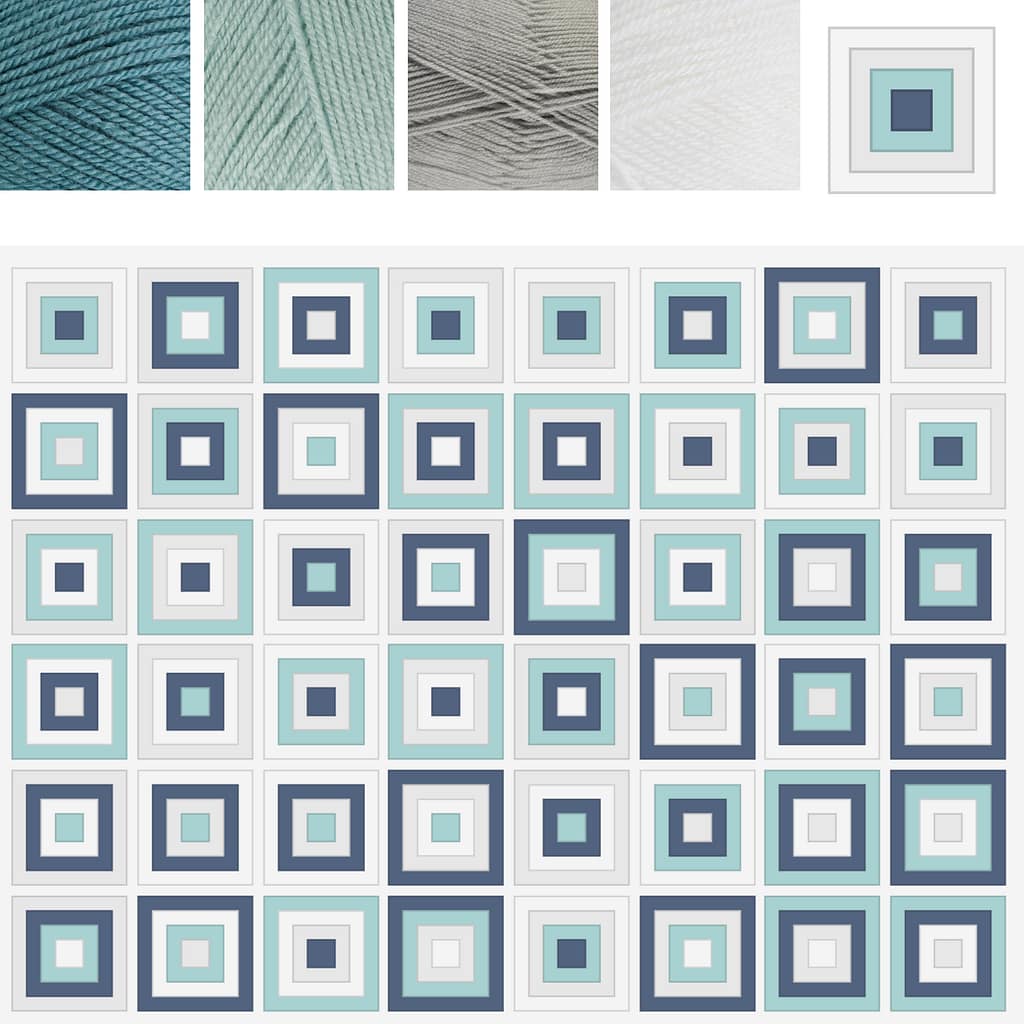 Granny Square Color Generator with Real Yarn Palettes | Blankets & Squares